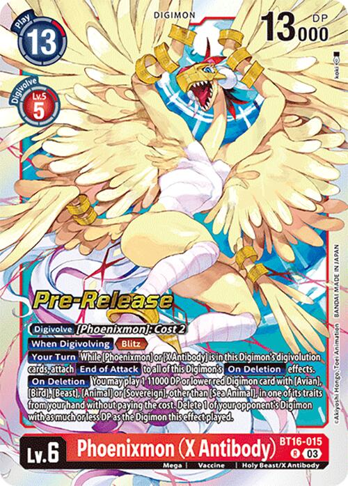 Phoenixmon (X Antibody) [BT16-015] [Beginning Observer Pre-Release Promos] - Destination Retro