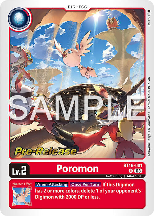Poromon [BT16-001] [Beginning Observer Pre-Release Promos] - Destination Retro