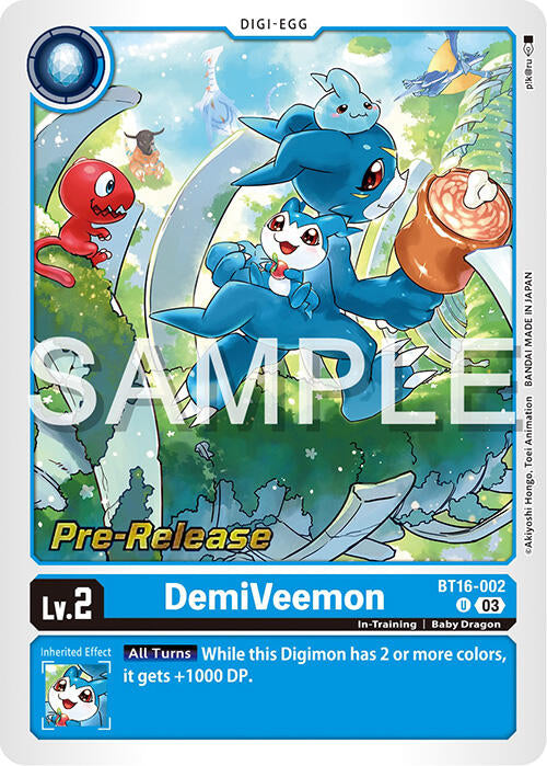 DemiVeemon [BT16-002] [Beginning Observer Pre-Release Promos] - Destination Retro