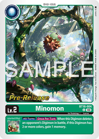 Minomon [BT16-004] [Beginning Observer Pre-Release Promos] - Destination Retro