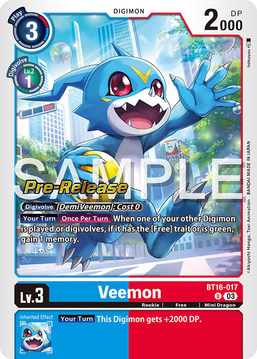 Veemon [BT16-017] [Beginning Observer Pre-Release Promos] - Destination Retro
