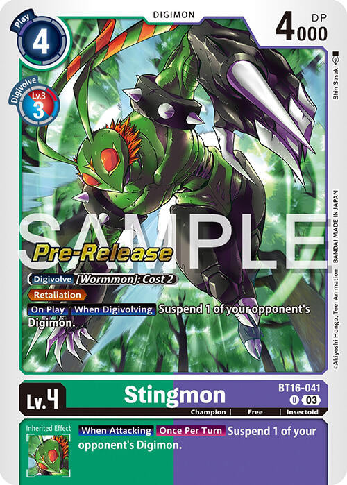 Stingmon [BT16-041] [Beginning Observer Pre-Release Promos] - Destination Retro