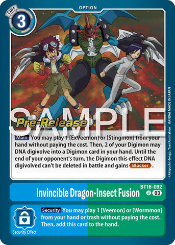 Invincible Dragon-Insect Fusion [BT16-092] [Beginning Observer Pre-Release Promos] - Destination Retro