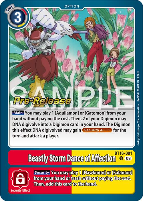 Beastly Storm Dance of Affection [BT16-091] [Beginning Observer Pre-Release Promos] - Destination Retro