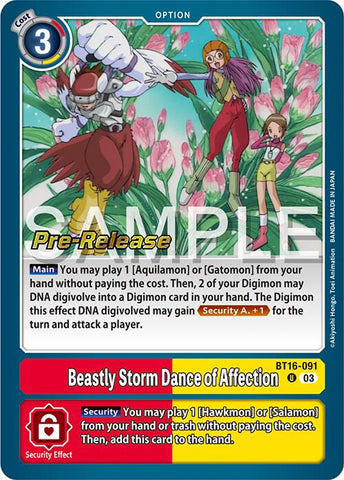 Beastly Storm Dance of Affection [BT16-091] [Beginning Observer Pre-Release Promos] - Destination Retro