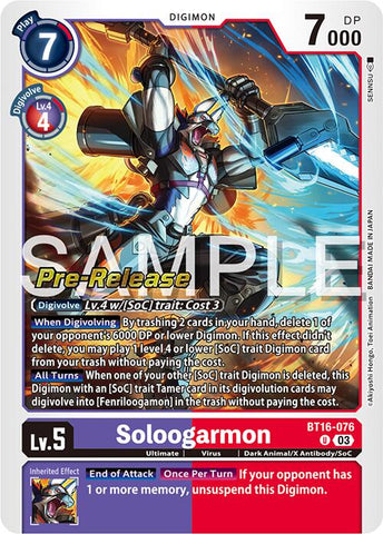 Soloogarmon [BT16-076] [Beginning Observer Pre-Release Promos] - Destination Retro