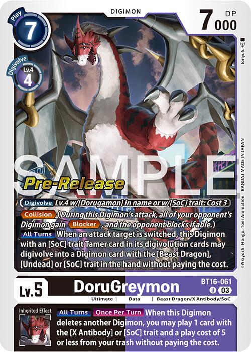 DoruGreymon [BT16-061] [Beginning Observer Pre-Release Promos] - Destination Retro