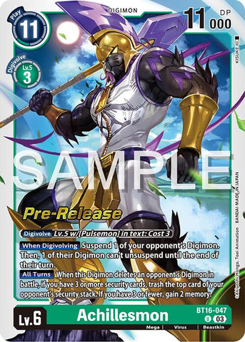 Achillesmon [BT16-047] [Beginning Observer Pre-Release Promos] - Destination Retro