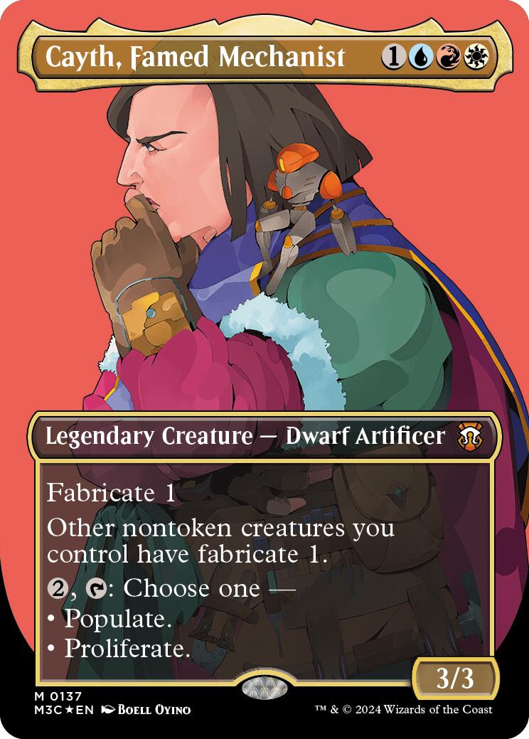 Cayth, Famed Mechanist (Borderless) (Ripple Foil) [Modern Horizons 3 Commander] - Destination Retro