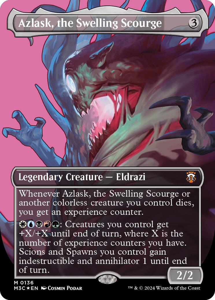 Azlask, the Swelling Scourge (Borderless) (Ripple Foil) [Modern Horizons 3 Commander] - Destination Retro