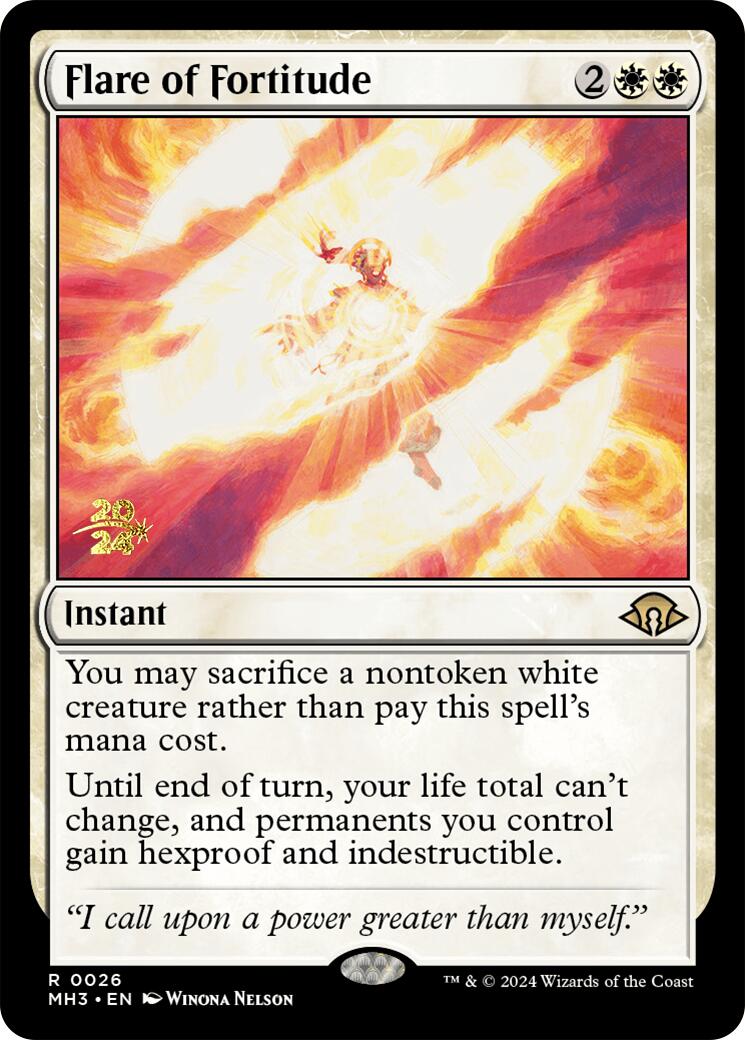 Flare of Fortitude [Modern Horizons 3 Prerelease Promos] - Destination Retro