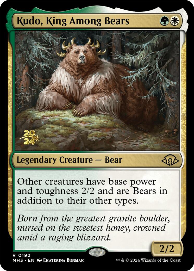 Kudo, King Among Bears [Modern Horizons 3 Prerelease Promos] - Destination Retro