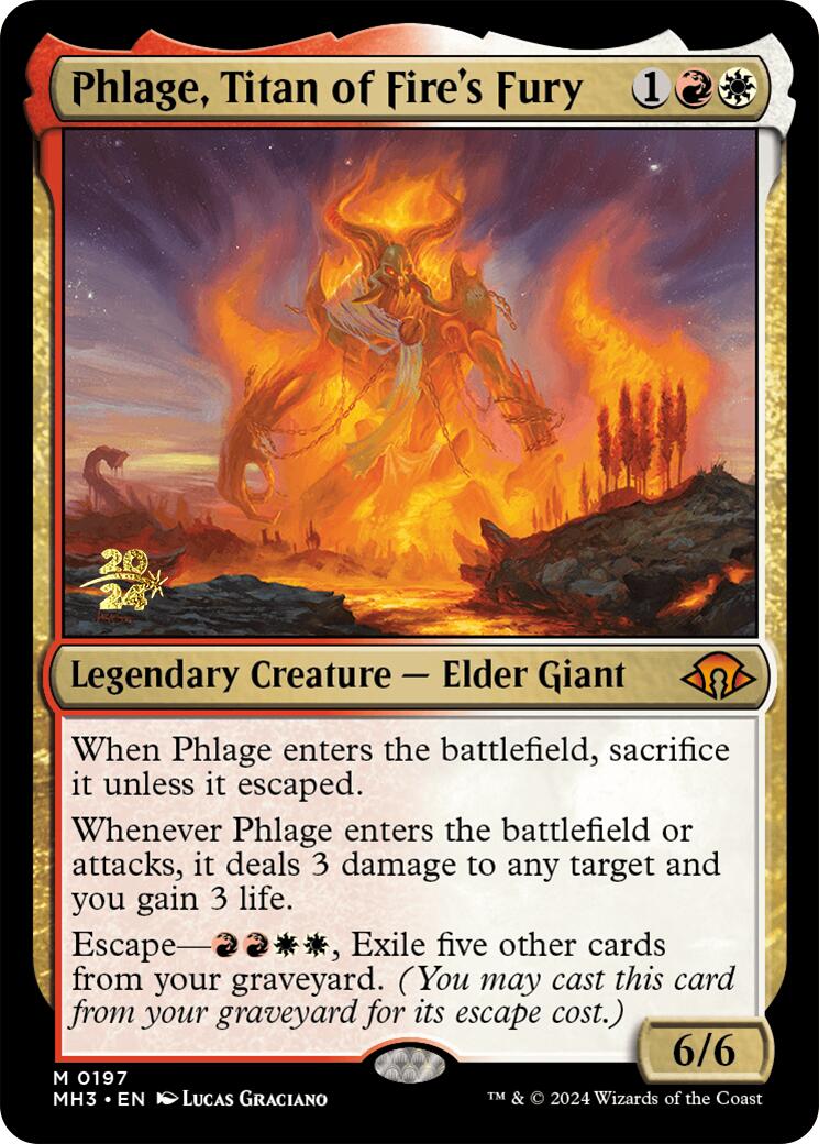 Phlage, Titan of Fire's Fury [Modern Horizons 3 Prerelease Promos] - Destination Retro