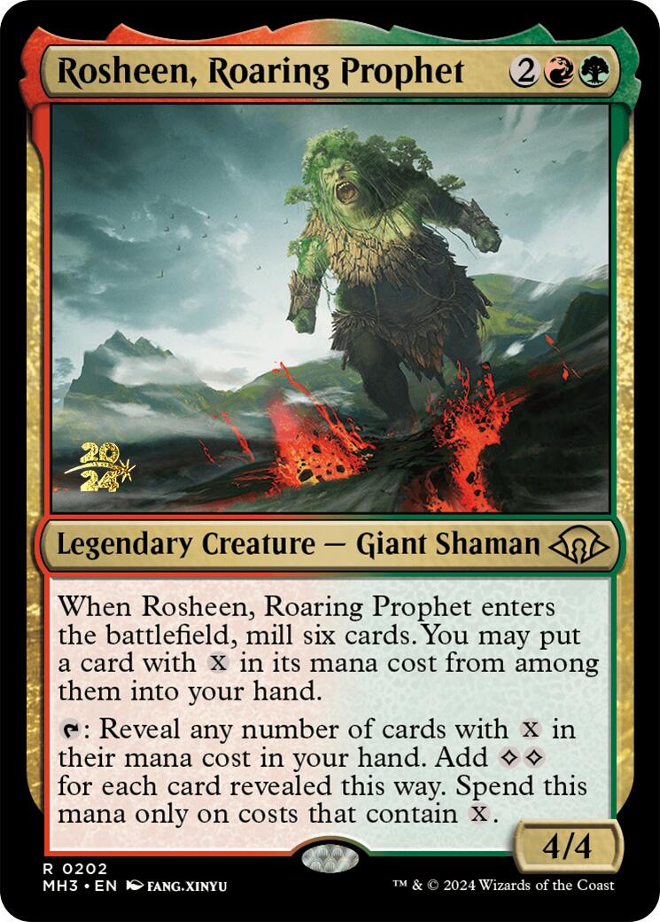 Rosheen, Roaring Prophet [Modern Horizons 3 Prerelease Promos] - Destination Retro