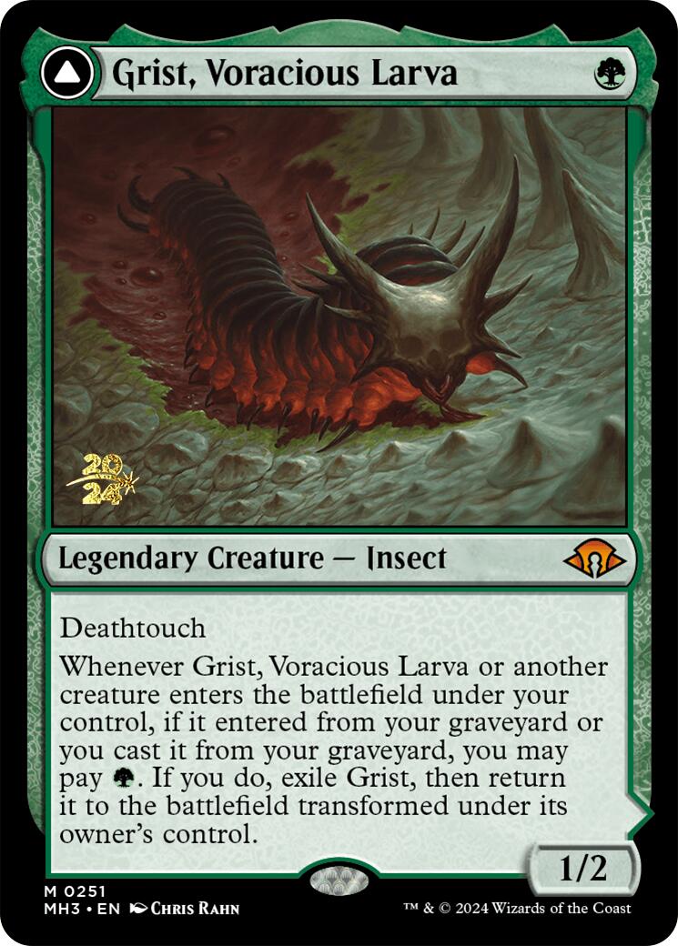 Grist, Voracious Larva [Modern Horizons 3 Prerelease Promos] - Destination Retro