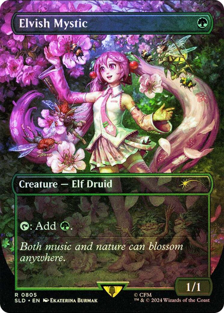 Elvish Mystic (0805 - Japanese Rainbow Foil) [Secret Lair Drop Series] - Destination Retro