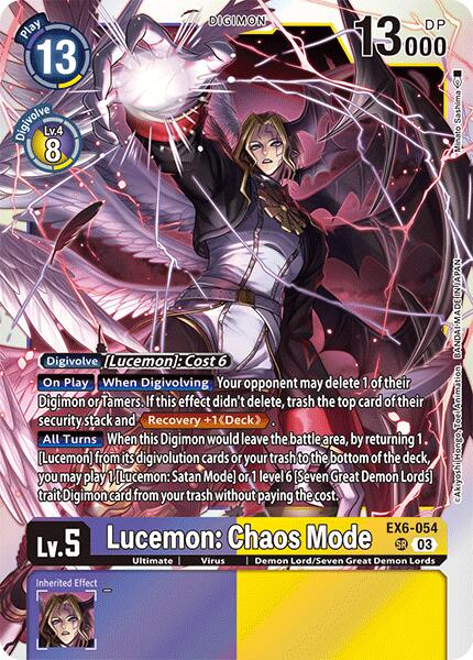 Lucemon: Chaos Mode [EX6-054] [Infernal Ascension] - Destination Retro