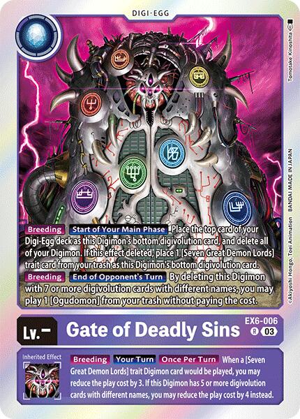 Gate of Deadly Sins [EX6-006] [Infernal Ascension] - Destination Retro