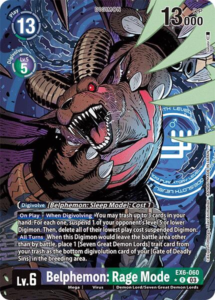 Belphemon: Rage Mode [EX6-060] (Alternate Art) [Infernal Ascension] - Destination Retro