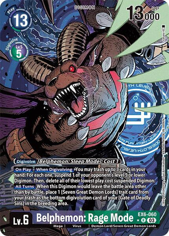 Belphemon: Rage Mode [EX6-060] (Alternate Art) [Infernal Ascension] - Destination Retro