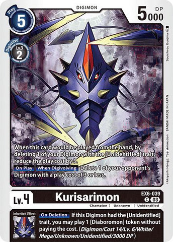 Kurisarimon [EX6-039] [Infernal Ascension] - Destination Retro
