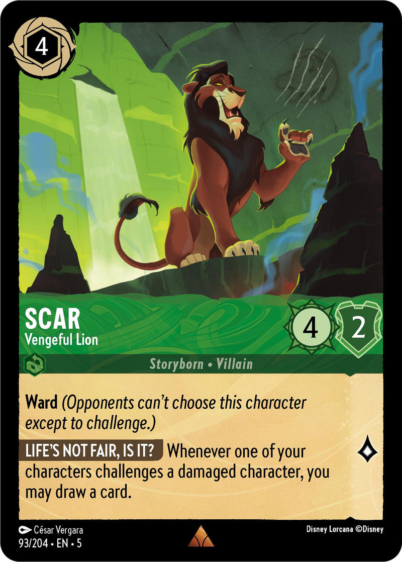 Scar - Vengeful Lion (93/204) [Shimmering Skies] - Destination Retro