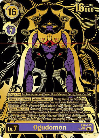 Ogudomon [EX6-073] (Textured) [Infernal Ascension] - Destination Retro