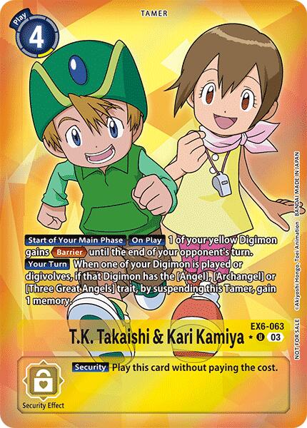 T.K. Takaishi & Kari Kamiya [EX6-063] (Box Promotion Pack: Infernal Ascension) [Infernal Ascension] - Destination Retro
