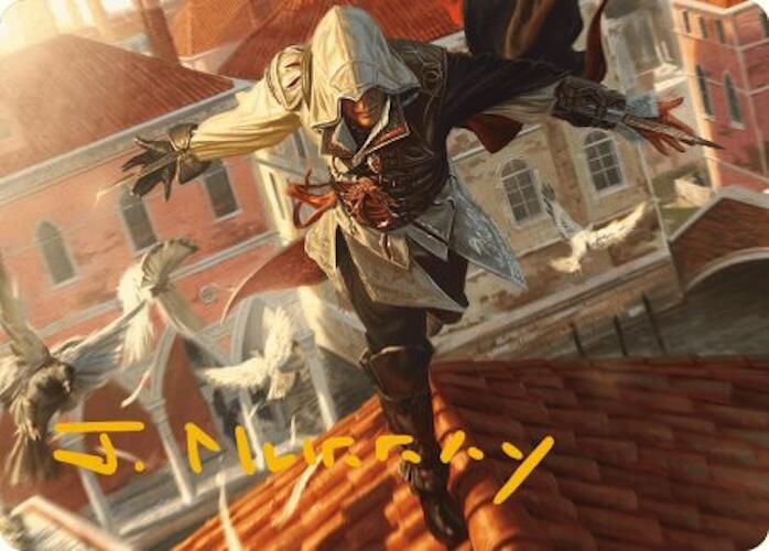 Ezio, Blade of Vengeance Art Card (Gold-Stamped Signature) [Assassin's Creed Art Series] - Destination Retro