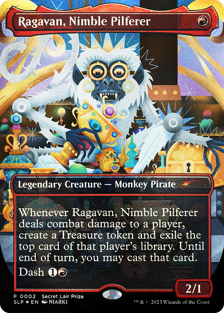 Ragavan, Nimble Pilferer (Borderless) [Secret Lair Showdown] - Destination Retro