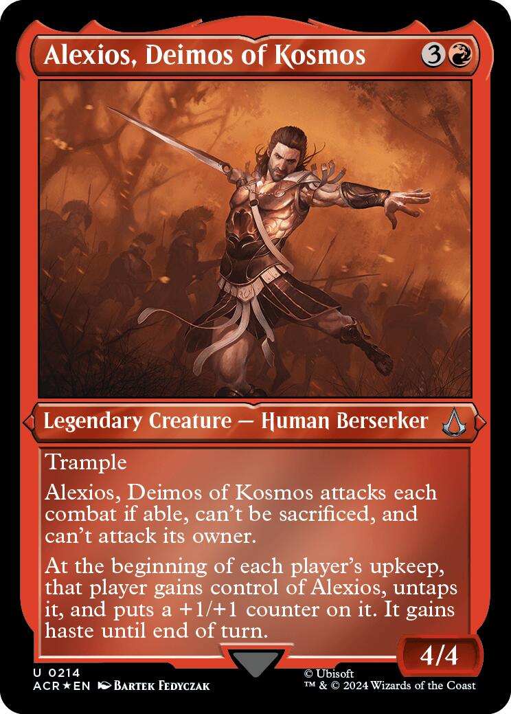Alexios, Deimos of Kosmos (Foil Etched) [Assassin's Creed] - Destination Retro