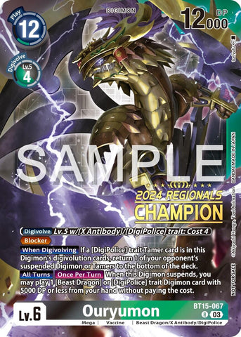 Ouryumon [BT15-067] (2024 Regionals Champion) [Exceed Apocalypse] - Destination Retro