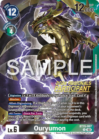 Ouryumon [BT15-067] (2024 Regionals Participant) [Exceed Apocalypse] - Destination Retro