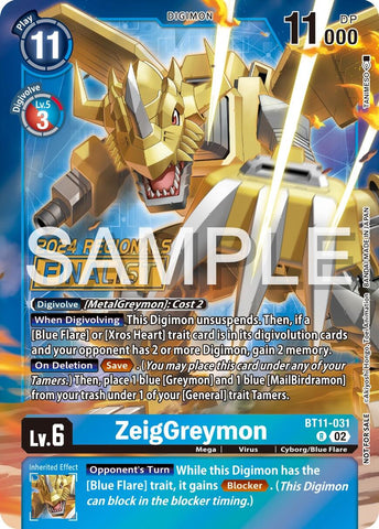 ZeigGreymon [BT11-031] (2024 Regionals Finalist) [Dimensional Phase] - Destination Retro