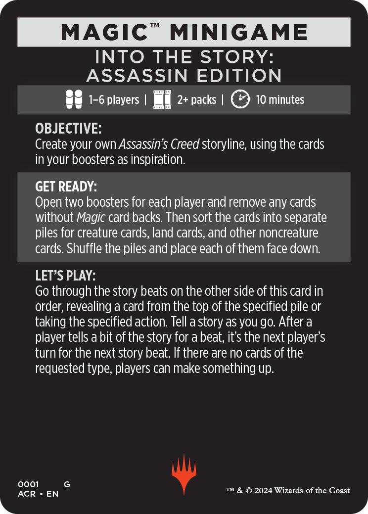 Into The Story: Assassin Edition (Magic Minigame) [Assassin's Creed Minigame] - Destination Retro