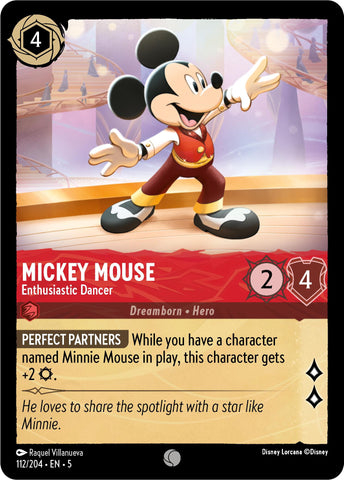 Mickey Mouse - Enthusiastic Dancer (112/204) [Shimmering Skies] - Destination Retro