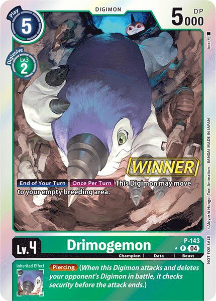 Drimogemon [P-143] (Store Tournament 2024 Jul. – Sep. Winner Pack) [Promotional Cards] - Destination Retro