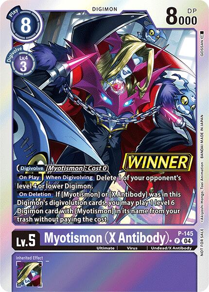 Myotismon (X Antibody) [P-145] (Store Tournament 2024 Jul. – Sep. Winner Pack) [Promotional Cards] - Destination Retro