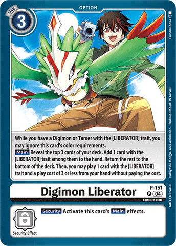 Digimon Liberator [P-151] (Store Tournament 2024 Jul. – Sep. Participation Pack) [Promotional Cards] - Destination Retro