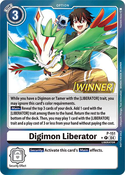 Digimon Liberator [P-151] (Store Tournament 2024 Jul. – Sep. Winner Pack) [Promotional Cards] - Destination Retro