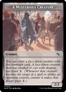 A Mysterious Creature Token [Murders at Karlov Manor Tokens] - Destination Retro