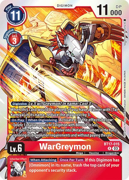 WarGreymon [BT17-015] [Secret Crisis] - Destination Retro