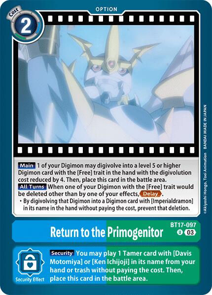 Return to the Primogenitor [BT17-097] [Secret Crisis] - Destination Retro
