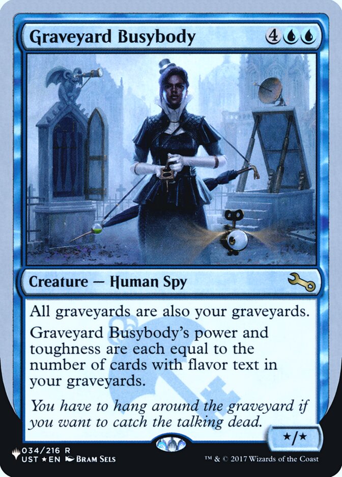 Graveyard Busybody (Unfinity Foil Edition) [The List] - Destination Retro
