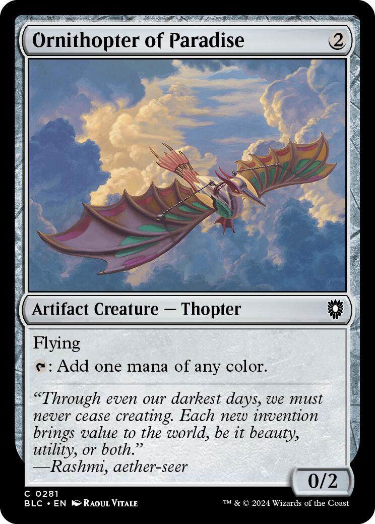 Ornithopter of Paradise [Bloomburrow Commander] - Destination Retro
