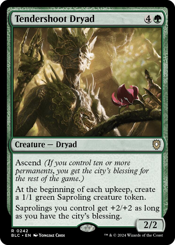Tendershoot Dryad [Bloomburrow Commander] - Destination Retro