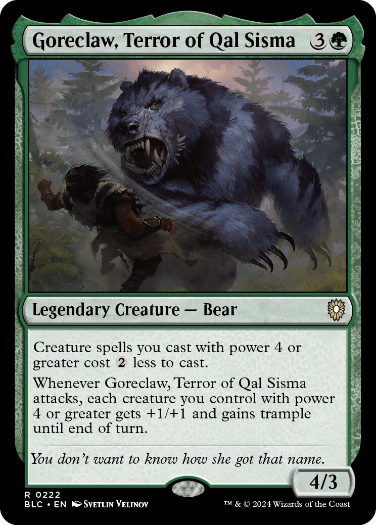 Goreclaw, Terror of Qal Sisma [Bloomburrow Commander] - Destination Retro