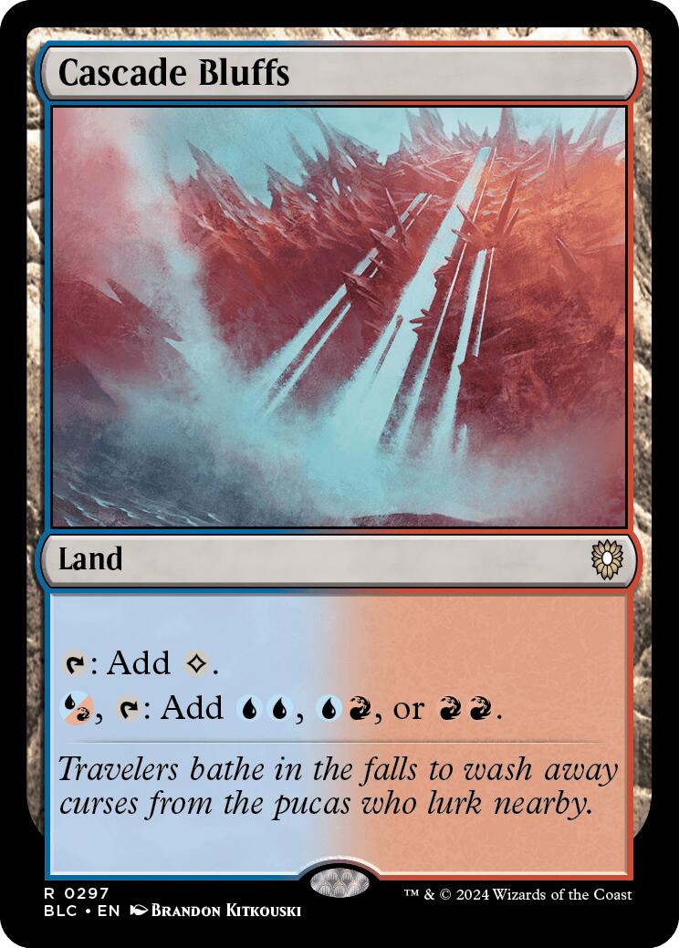 Cascade Bluffs [Bloomburrow Commander] - Destination Retro