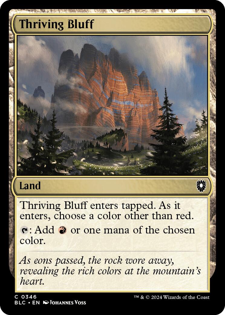 Thriving Bluff [Bloomburrow Commander] - Destination Retro