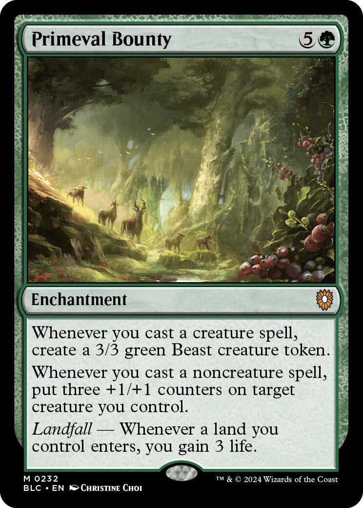 Primeval Bounty [Bloomburrow Commander] - Destination Retro